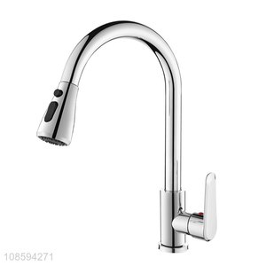 Custom stainless steel pull out kitchen faucet hot cold water faucet