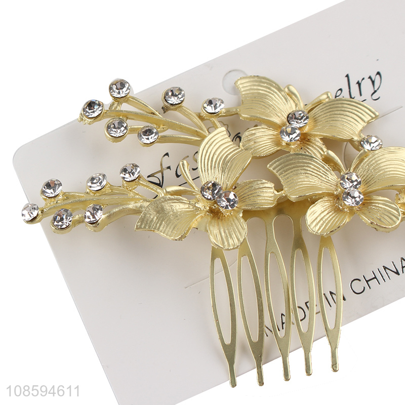 Good quality hair decoration women alloy haircomb for sale