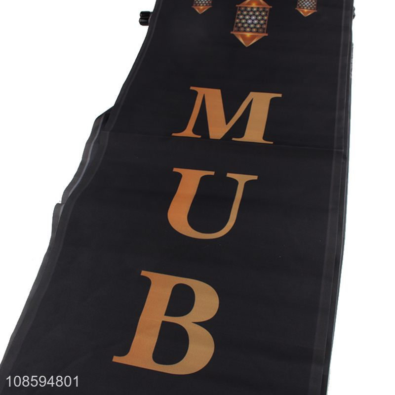 Top selling polyester muslim eid mubarak banner wholesale