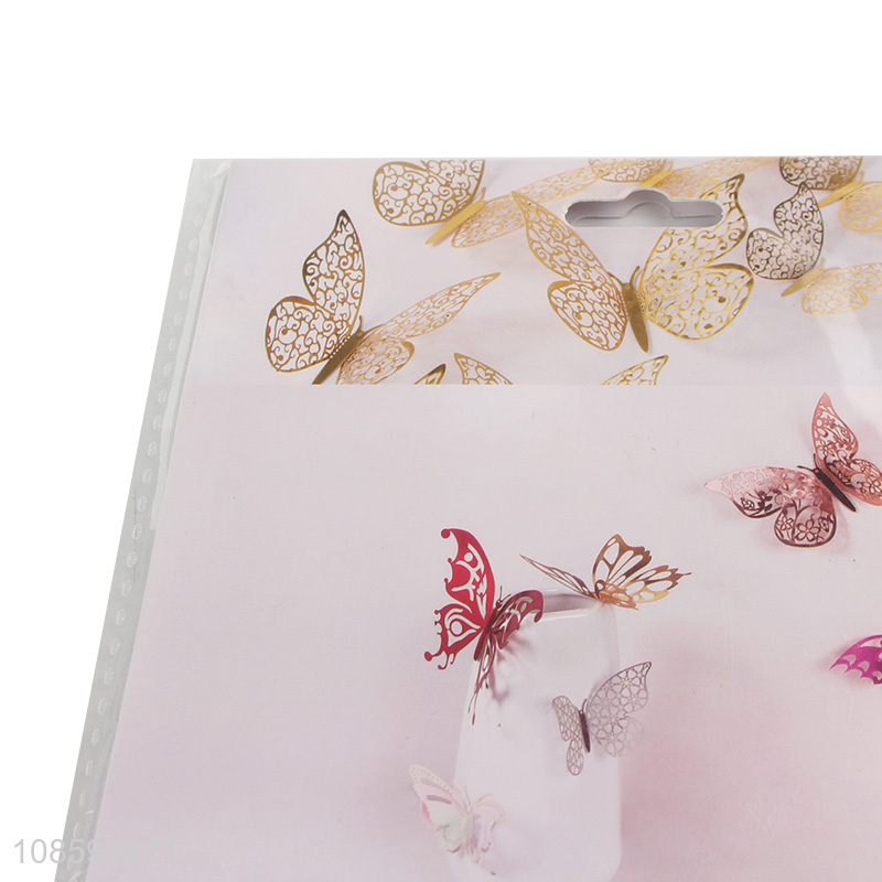 Popular products hollow double layer 3d butterfly decoration
