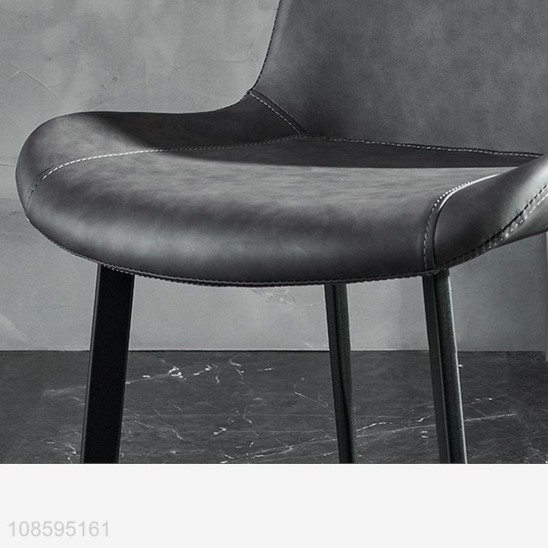 Good quality modern upholstered armless leather dining chair