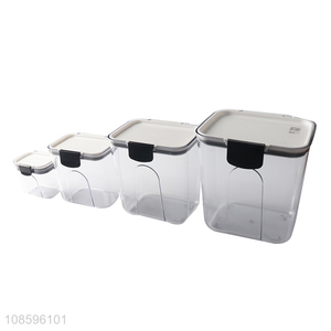 Wholesale transparent plastic refrigerator storage jar sealed jar