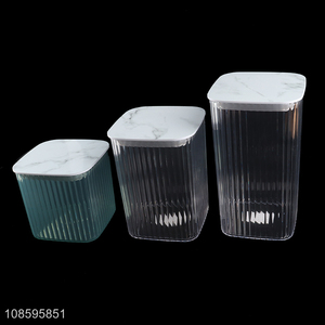 Custom logo plastic food storage container coffee storage jars