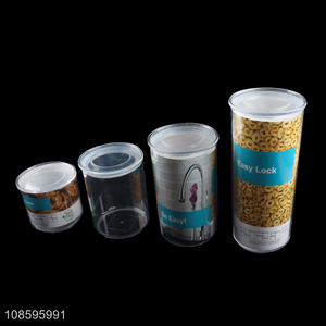 New product plastic dry food storage jar coffee storage canister