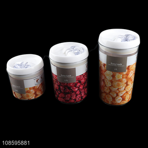 Low price airtight plastic food storage jar storage canister