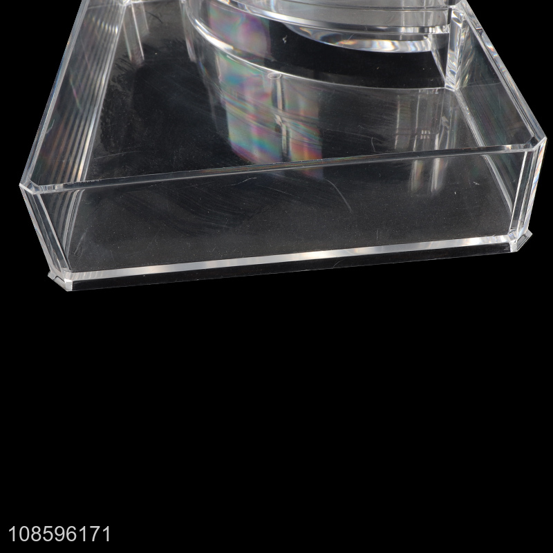 Hot selling plastic makeup organizer jewelry storage box