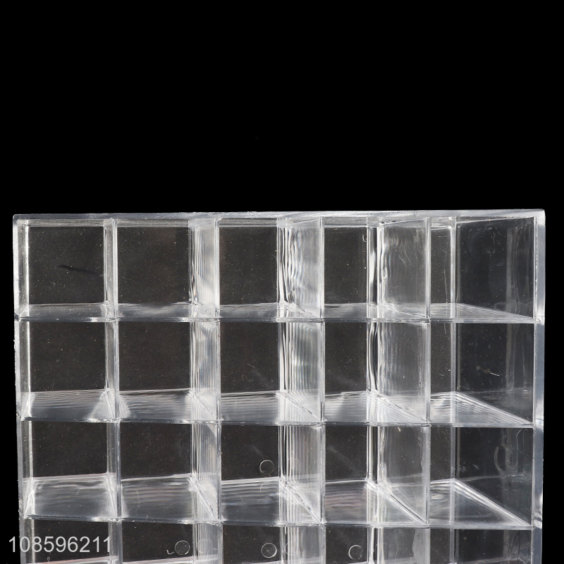High quality plastic cosmetic display case desk organizer
