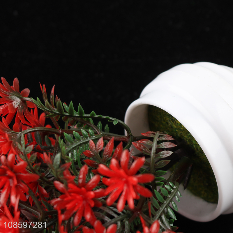 Yiwu factory decorative plastic artificial bonsai fake flower