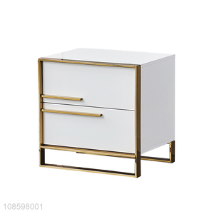 Wholesale European style light luxury nightstand wooden bedside table