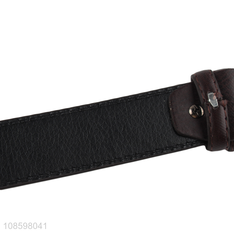 Hot selling 125cm men's belt pu leather belt for khakis