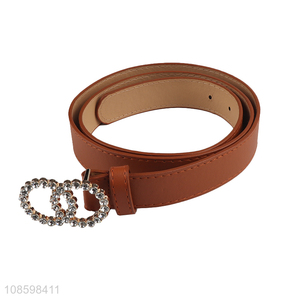 New arrival fashion double curcle buckle ladies pu <em>belt</em>