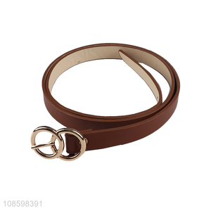 Latest products round buckle ladies fashion pu <em>belt</em> waistband