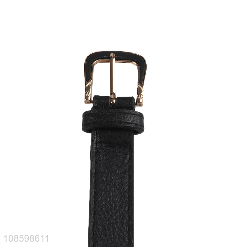 China wholesale black women pu belt adjustable waist belt