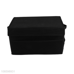 Good quality foldable nonwoven storage box with lid and handles