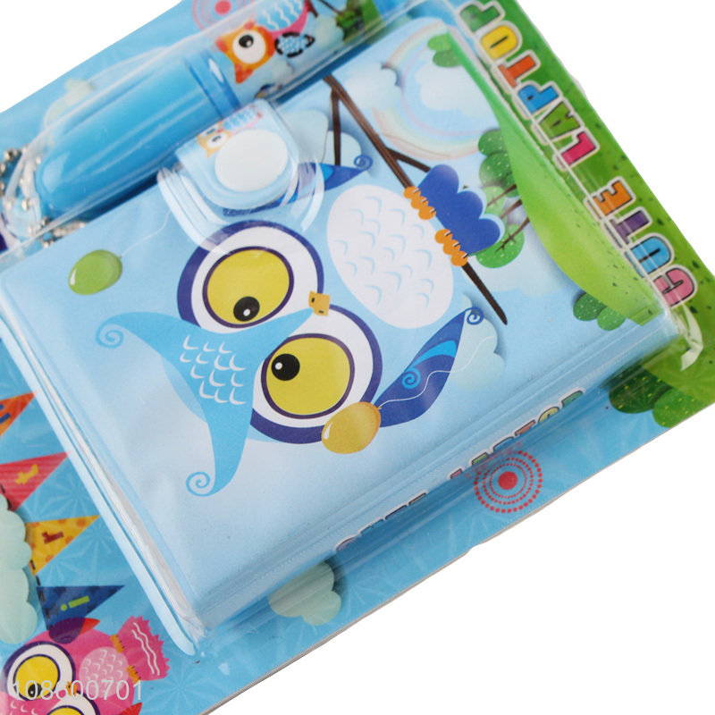 Wholesale stationery set cartoon owl pattern notebook and pen set