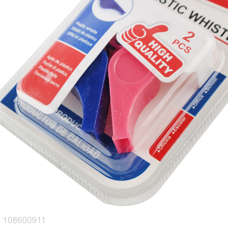 Wholesale 2pcs plastic whistles for coaches, referees officials