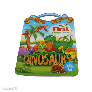 Wholesale reusable sticker book dinosaur sticker book for kids