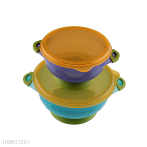 Good price suction cup baby complementary food bowl with lid