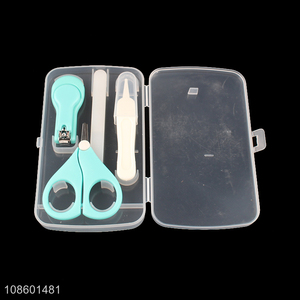 Wholesale 4pcs baby <em>nail</em> care <em>set</em> <em>nail</em> clipper and <em>scissors</em> <em>set</em>