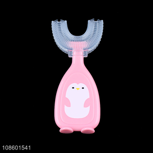 Online wholesale silicone U-shaped <em>toothbrush</em> for kids age 2-6