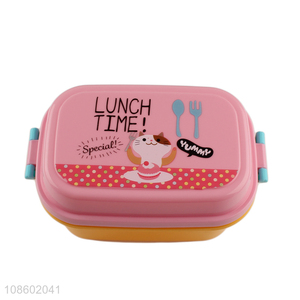 Most popular plastic cartoon school office lunch box for sale