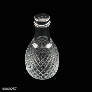 New product glass salt shaker with stainless steel lid