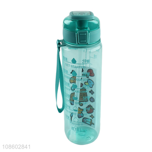 Wholesale 1000ml motivative water bottle with time marker for gym