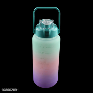 High quality 2000ml motivative water bottle for outdoor gym fitness