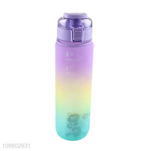 Hot selling 1000ml motivative water bottle fitness sports water jug