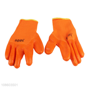 Factory supply non-slip polyester labor working gloves hand protection gloves