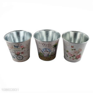 Low price metal flower pot for indoor outdoor decoration
