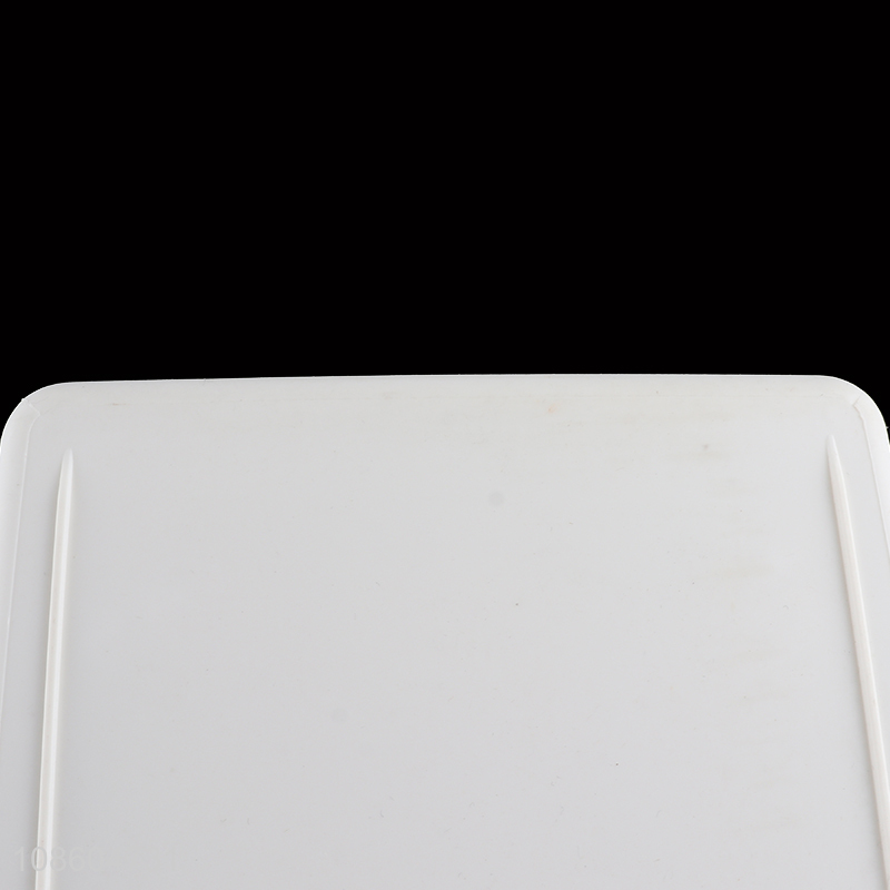 Good sale narrow plastic hollow white storage basket wholesale