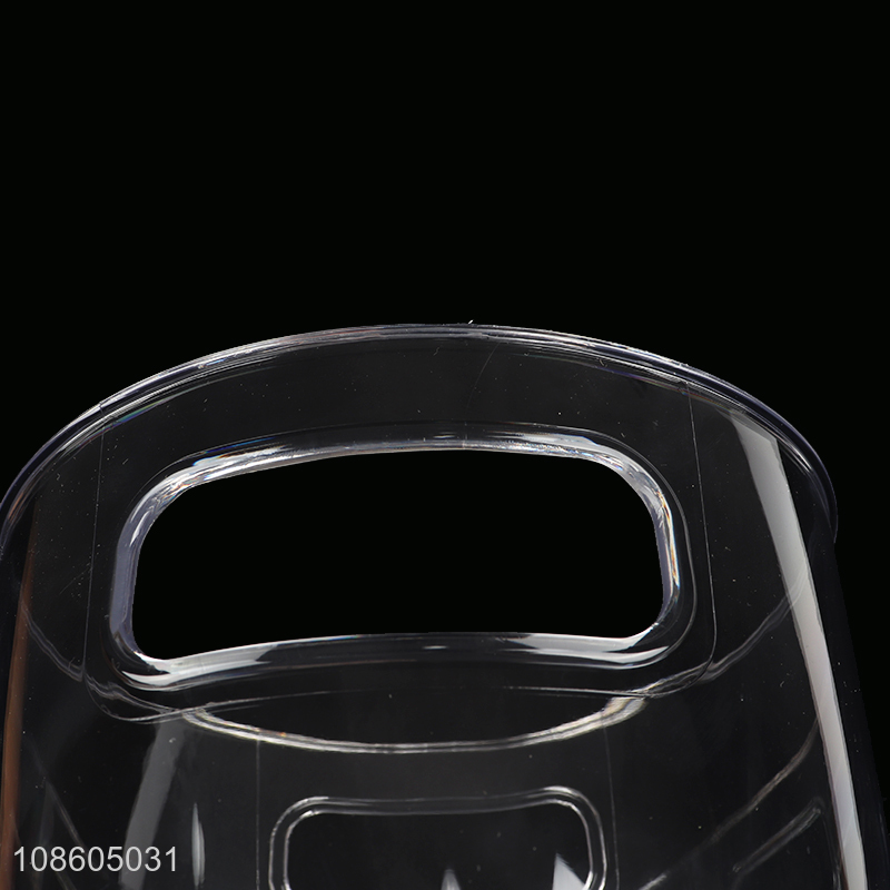 Wholesale clear plastic desktop waste bin mini trash can for office