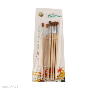 Hot selling 6pcs paint brush set paintbrushes for oil painting