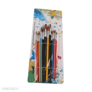 Good price 12pcs <em>paint</em> <em>brush</em> set oil painting <em>brush</em> set wholesale