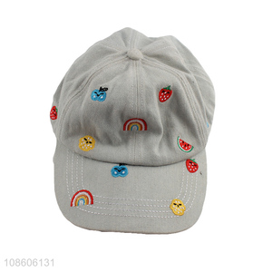 Good quality denim baseball cap embroidered baseball hat for kids