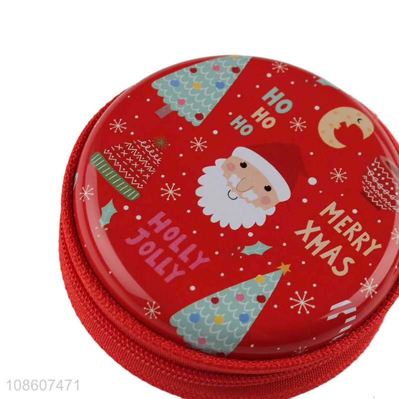 Popular products round christmas coin purse with zipper