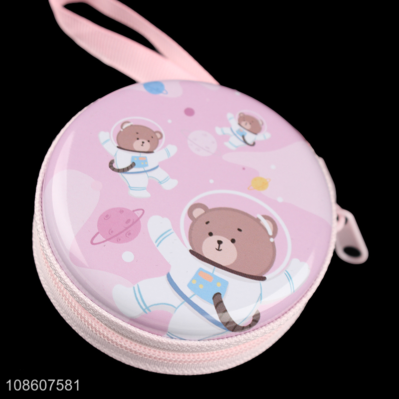 New arrival portable mini round coin purse keychain wallet