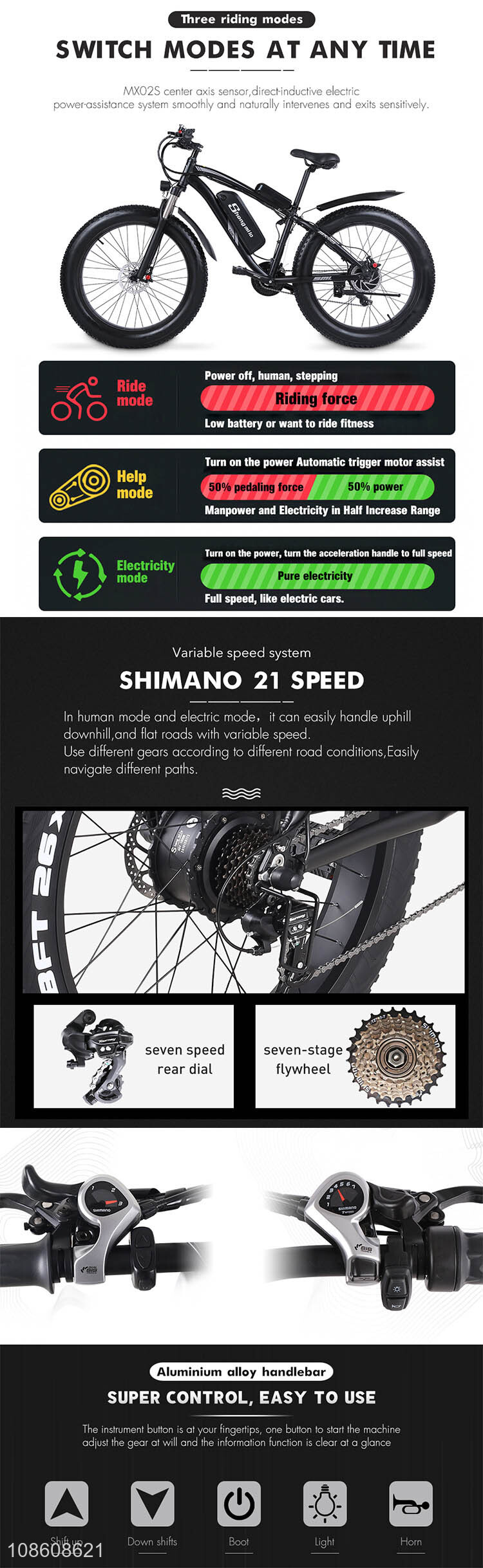 Latest products 26inches electric bicycle bike outdoor bicycle for sale
