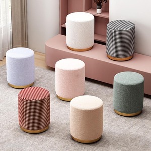 Factory supply round multicolor sofa stools shoes stool for home