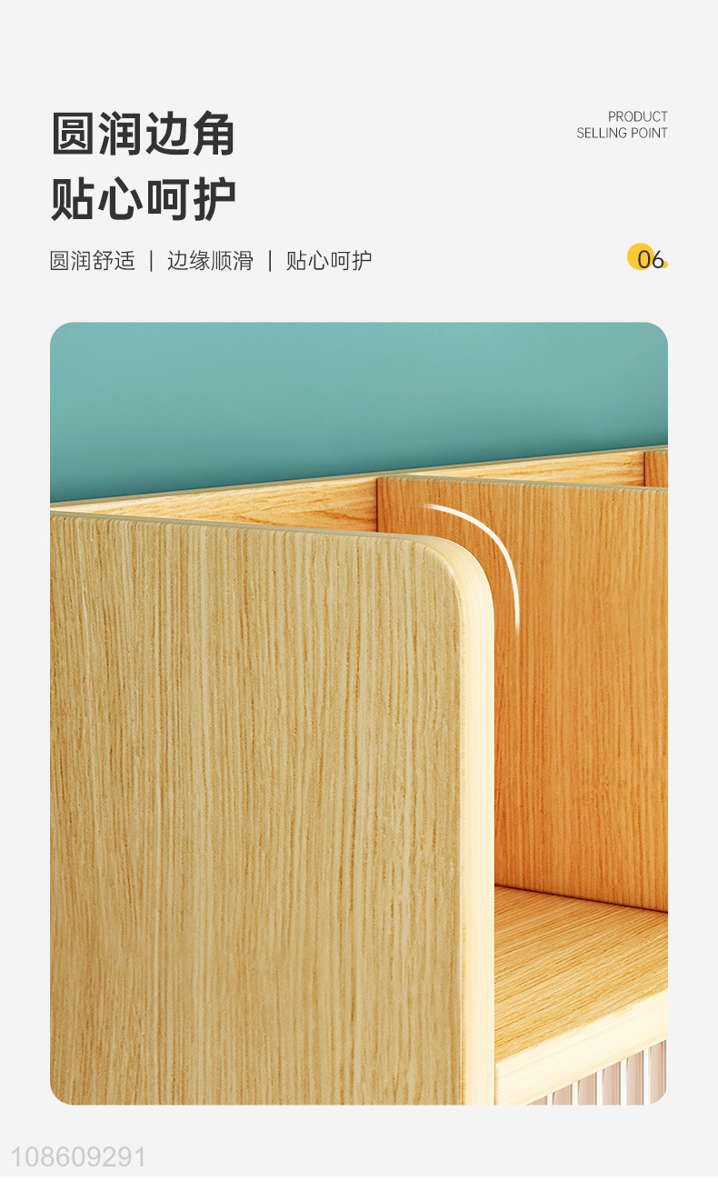 Top quality bedroom desktop book rack storage bookcase for sale