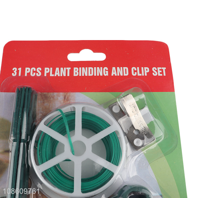Wholesale 31pc garden clip set (20m cable tie, 12pc cable tie, 9pc large clip, 9pcs small clip)