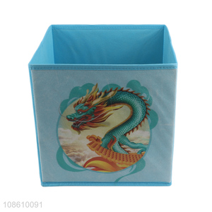 Online wholesale dragon printed foldable nonwoven storage box bins