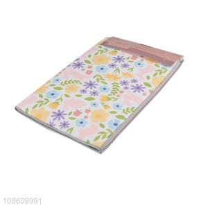 Wholesale floral printed absorbent reversible microfiber dish drying mat