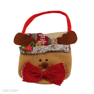 Yiwu market cartoon christmas handbag candy bag for party supplies