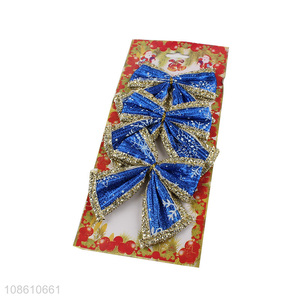 Top selling glitter christmas gifts bow for christmas decoration
