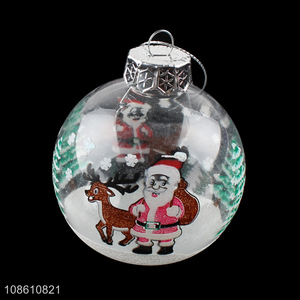 Hot products round transparent christmas hanging ornaments ball