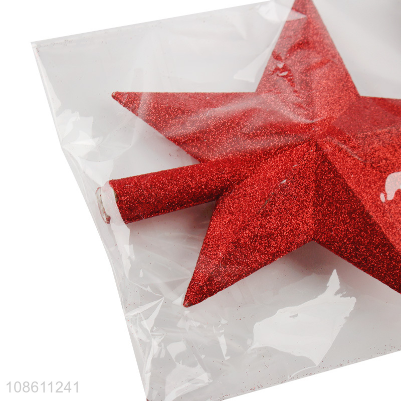 Online wholesale red xmas tree decoration topper star for christmas