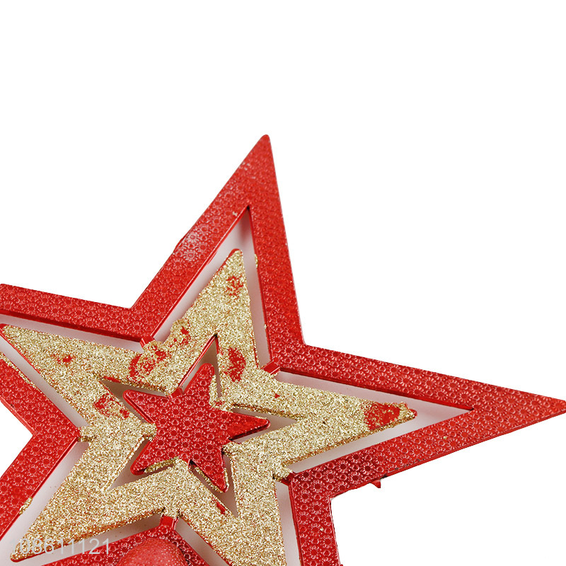 Latest design christmas decoration xmas tree topper star for sale