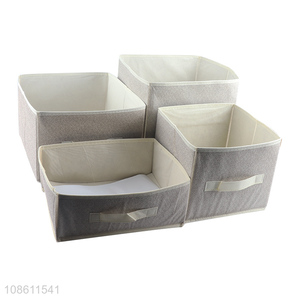 Good quality 4pcs/set foldable non-woven storage box for closet wardrobe